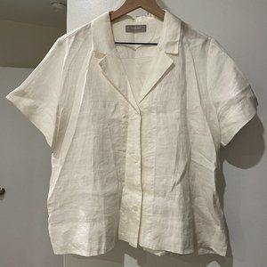Everlane Linen Off-White Button Up
